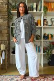 Nonni Gingam Napoleon Jacket Navy
